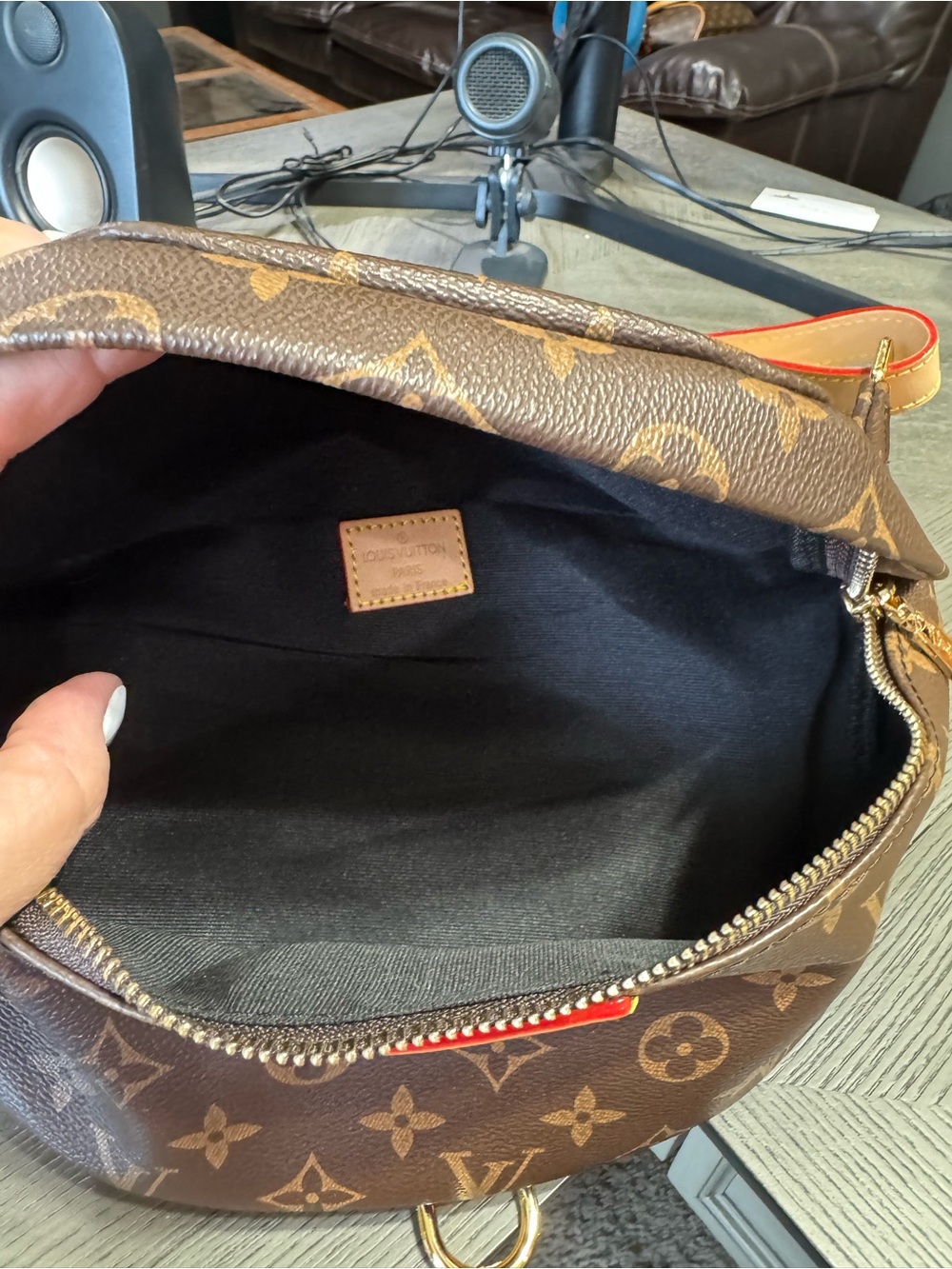 Louis Vuitton Monogram Mini Belt Bag in Brown with Tan Accent - Picture 7 of 9